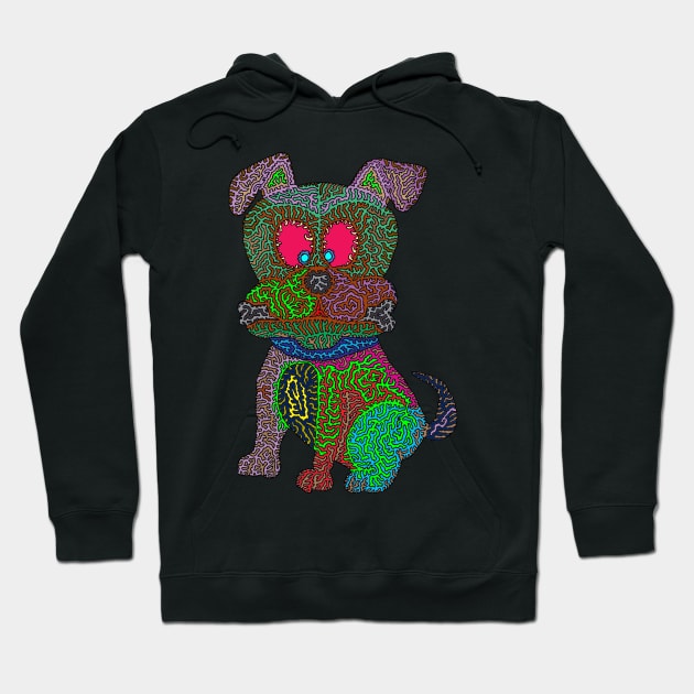 Psychedelic Puppy Hoodie by NightserFineArts